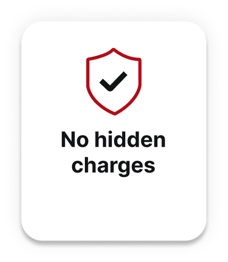 No hidden charges