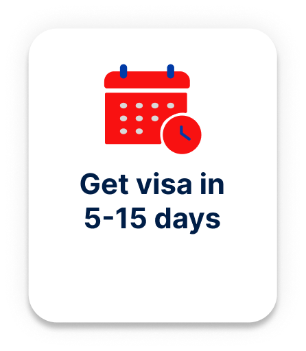 Get visa in 5-15 days