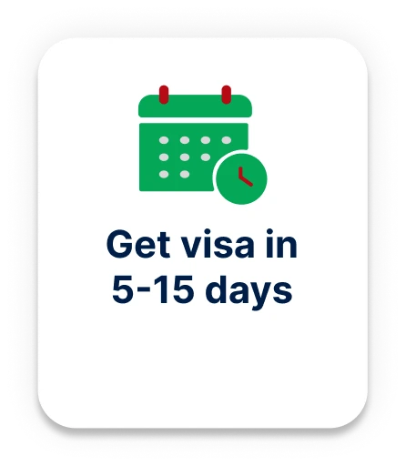 Get visa in 5-15 days