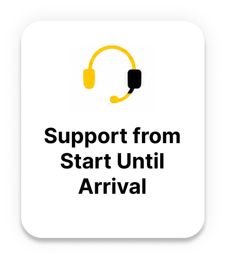 Support from start until arrival