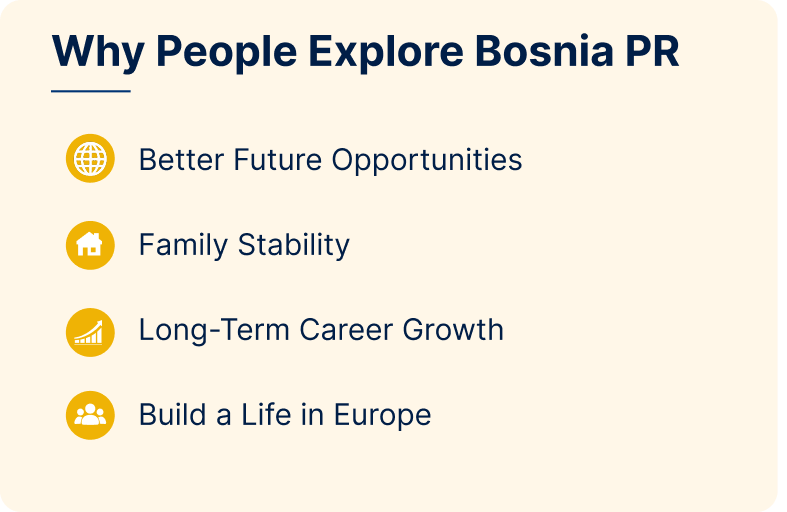 Reasons people explore PR