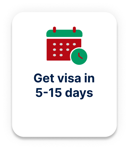 Get visa in 5-15 days