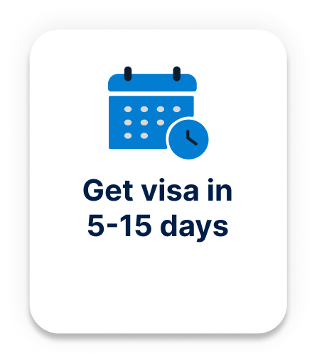 Get visa in 5-15 days