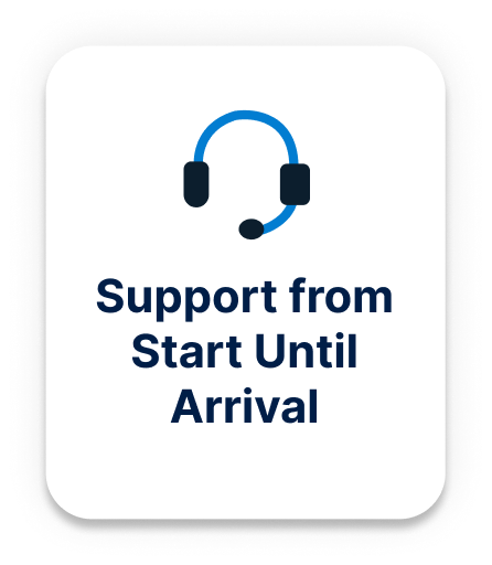 Support from start until arrival