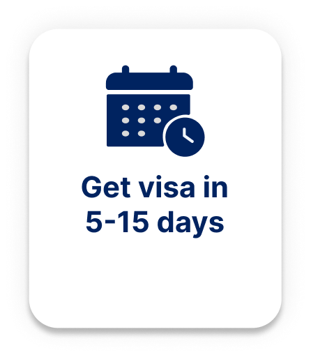 Get visa in 5-15 days