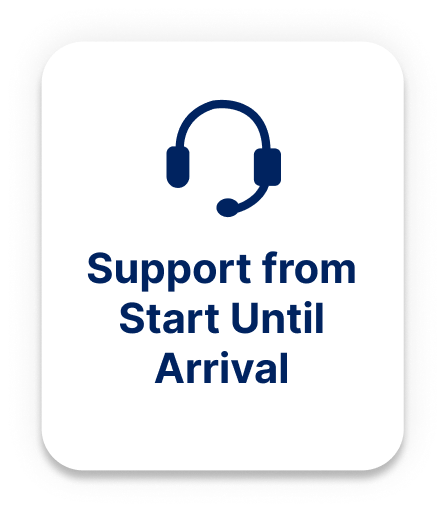 Support from start until arrival