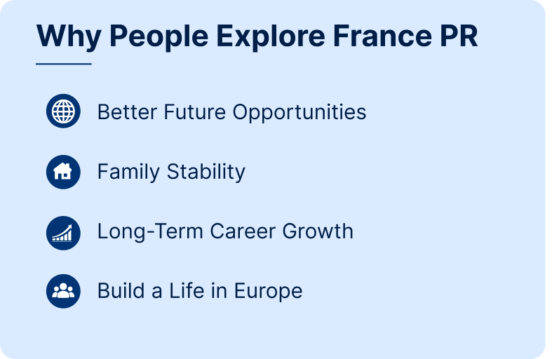 Reasons people explore PR
