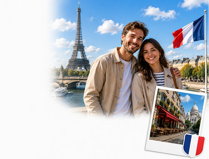 Family exploring permanent residency in in France