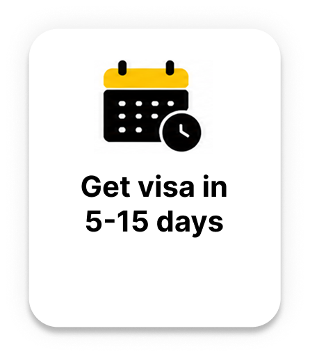 Get visa in 5-15 days