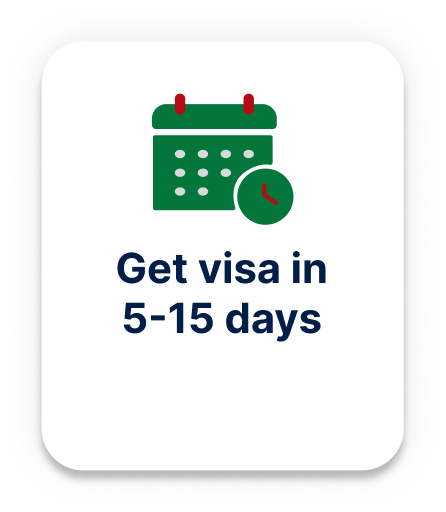 Get visa in 5-15 days