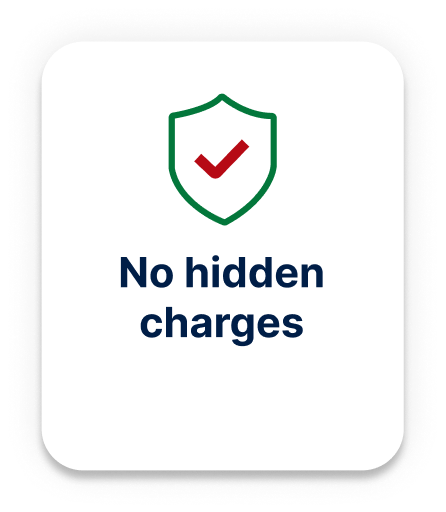 No hidden charges