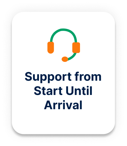 Support from start until arrival