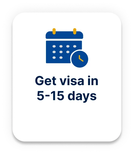 Get visa in 5-15 days