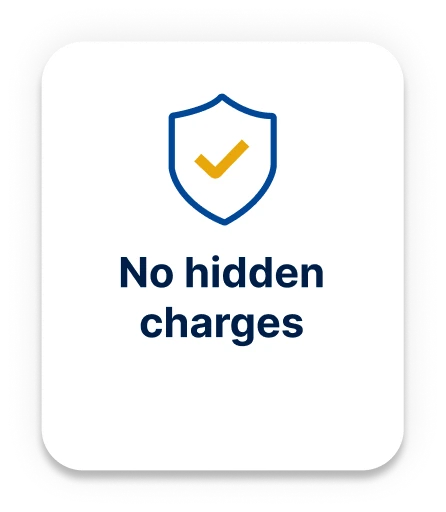 No hidden charges
