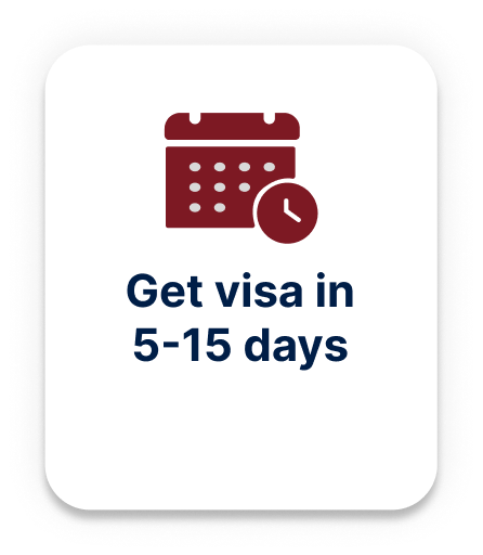 Get visa in 5-15 days