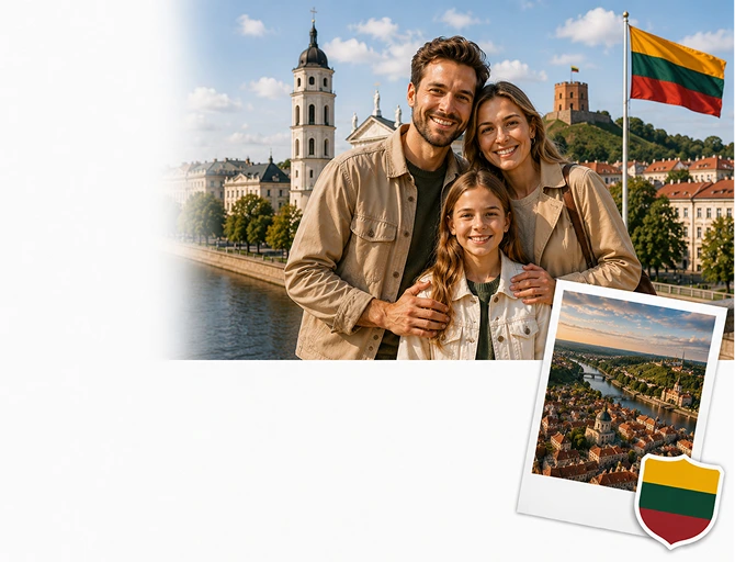 Family exploring permanent residency in in Lithuania
