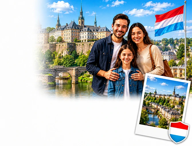 Family exploring permanent residency in in Luxembourg