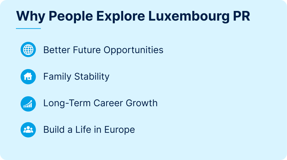 Reasons people explore PR