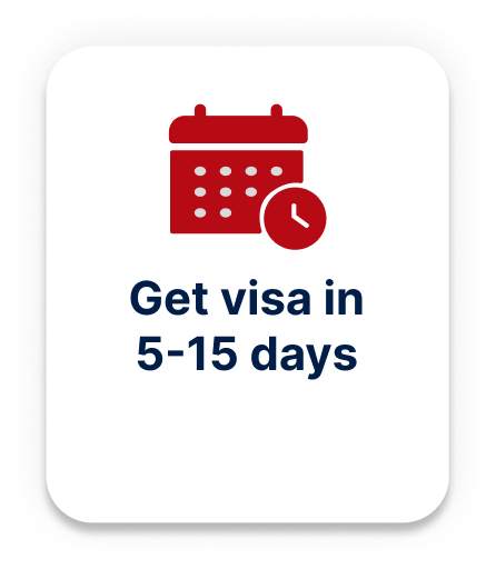 Get visa in 5-15 days