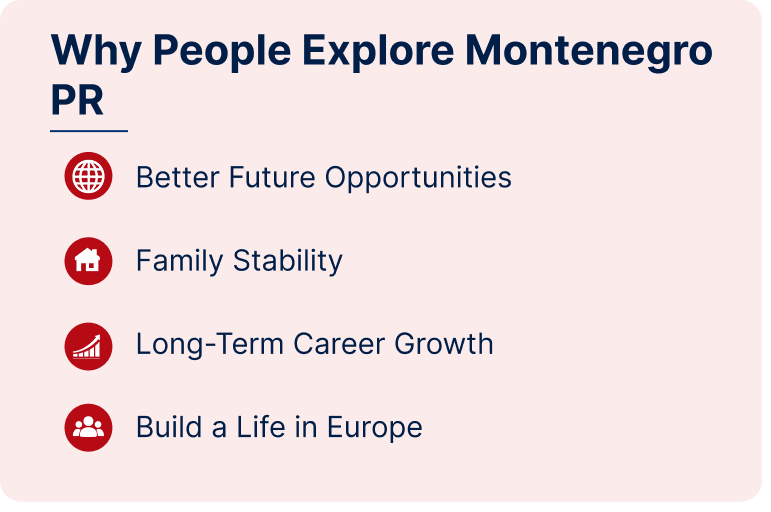 Reasons people explore PR