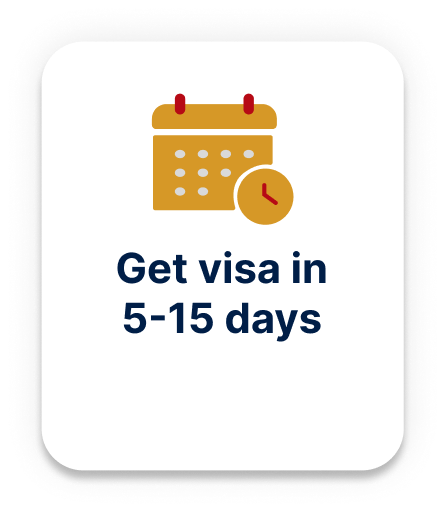 Get visa in 5-15 days