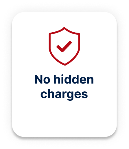 No hidden charges
