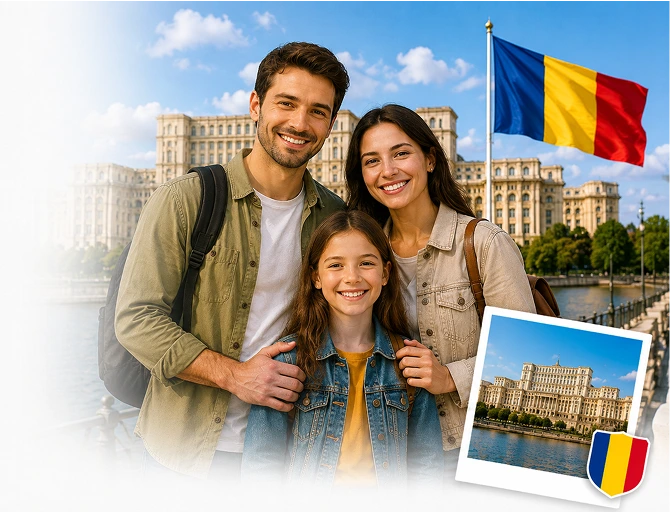 Family exploring permanent residency in in Romania