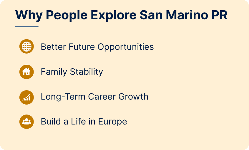 Reasons people explore PR