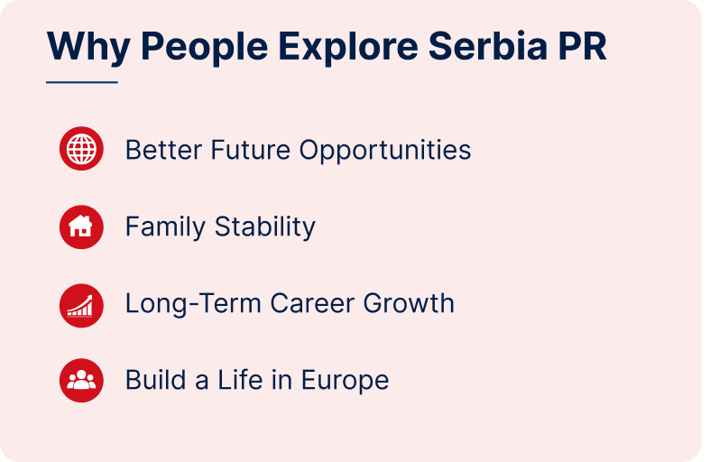 Reasons people explore PR