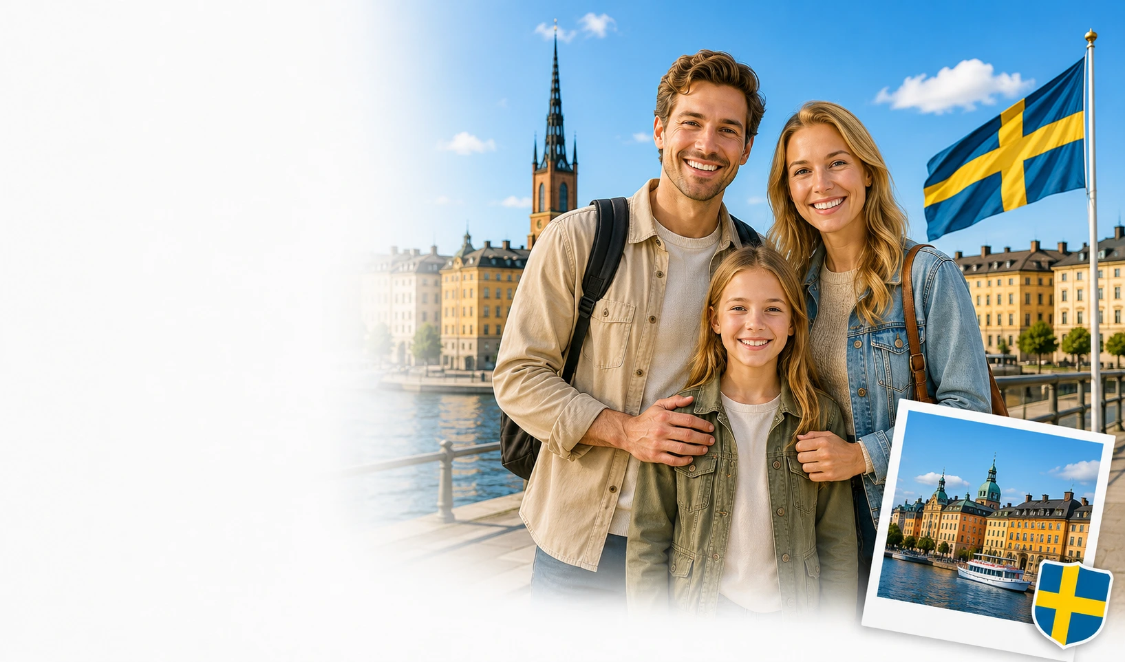 Family exploring permanent residency in in Sweden