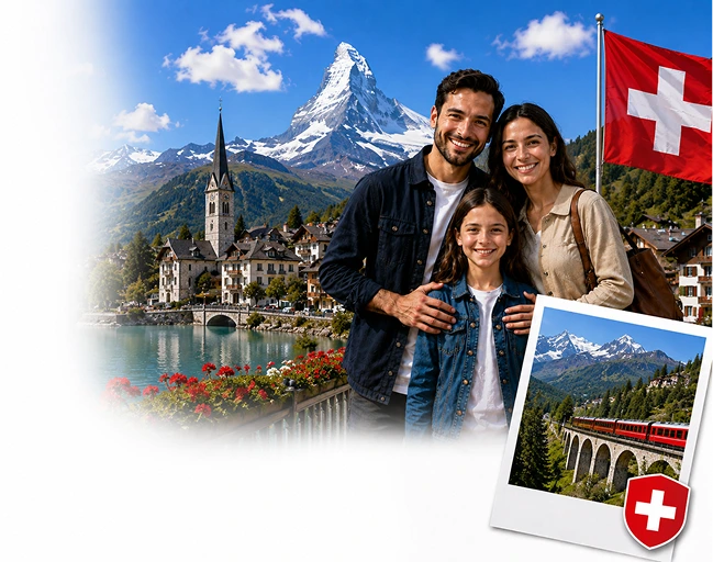 Family exploring permanent residency in in Switzerland