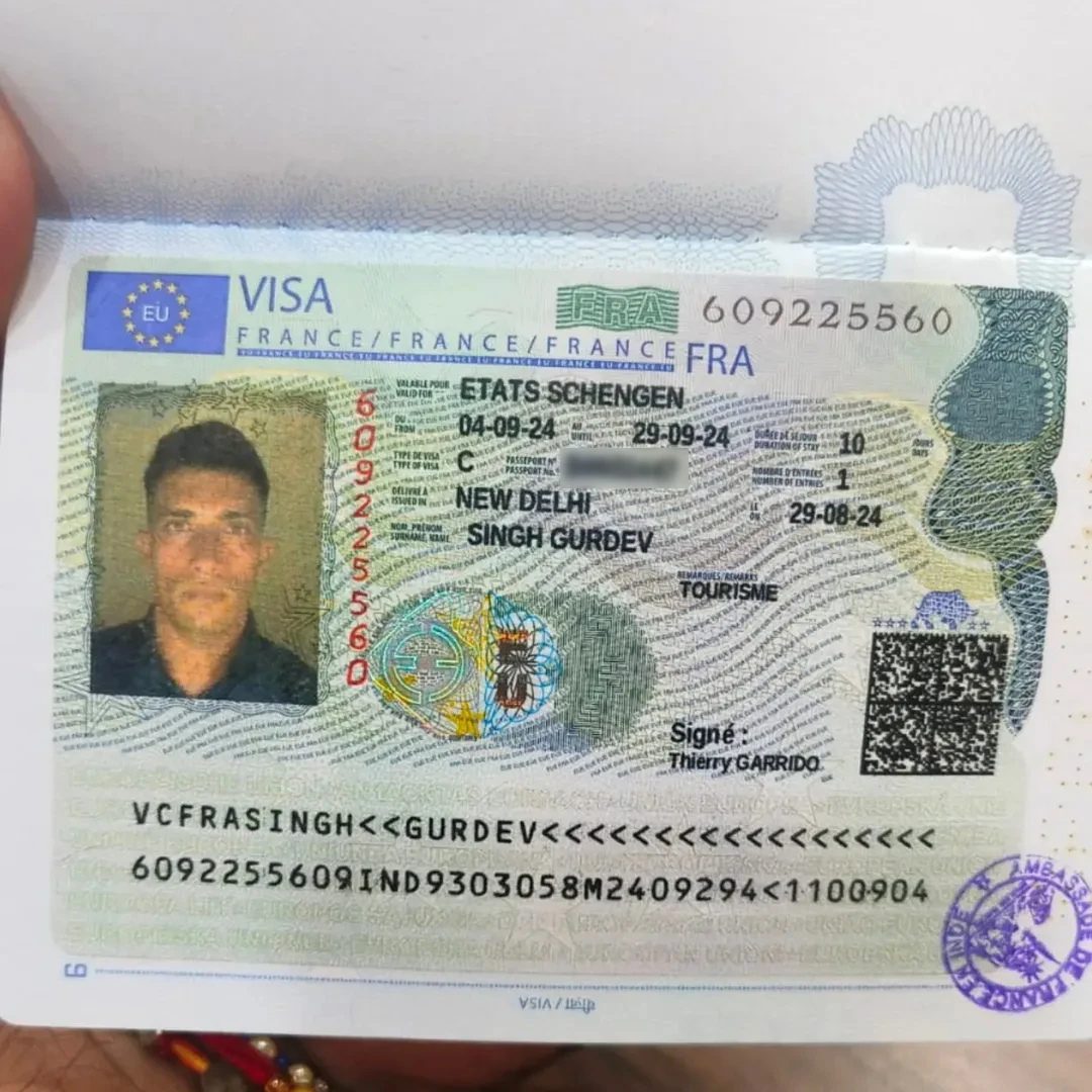 Approved visa copy