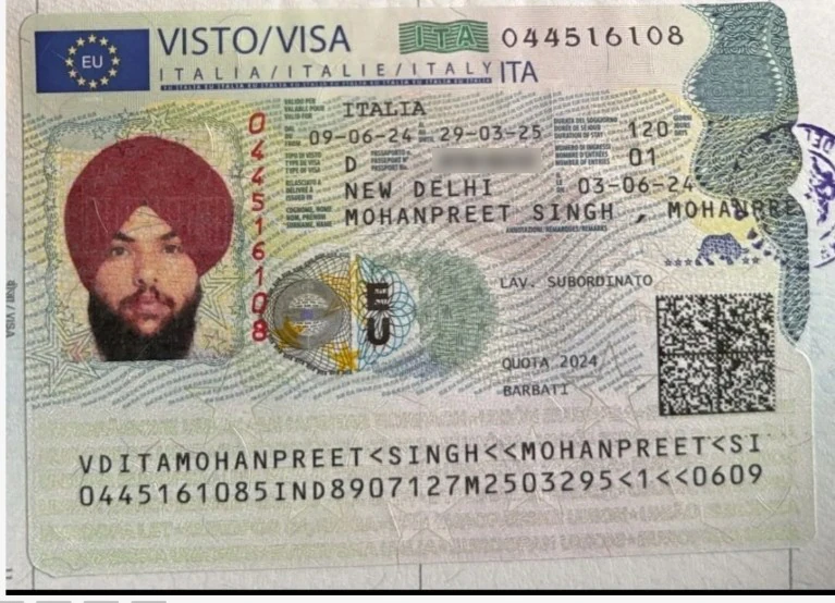 Approved visa copy