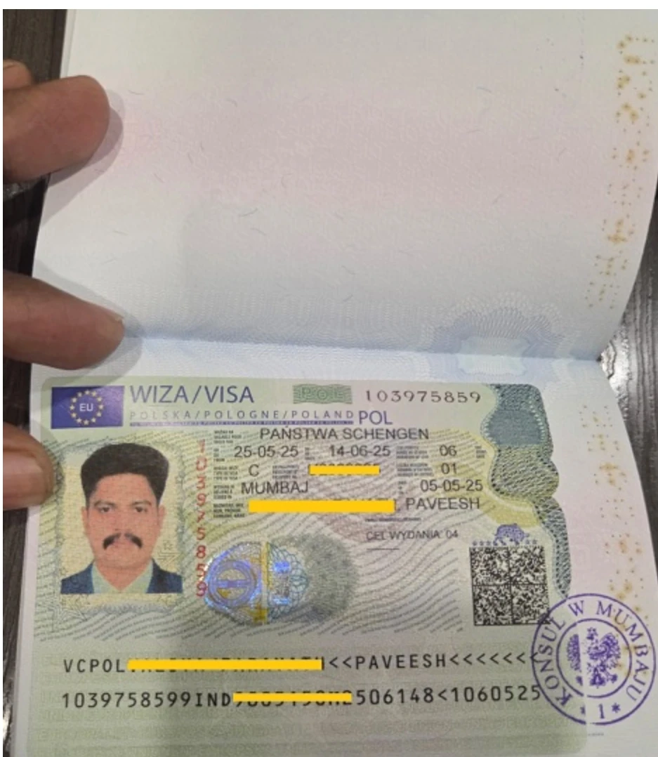 Approved visa copy