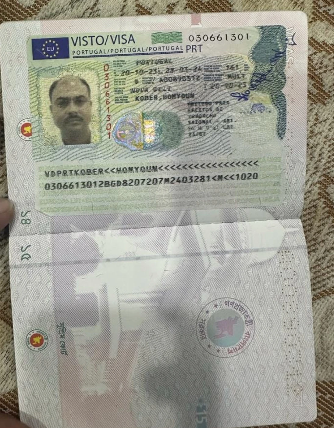 Approved visa copy